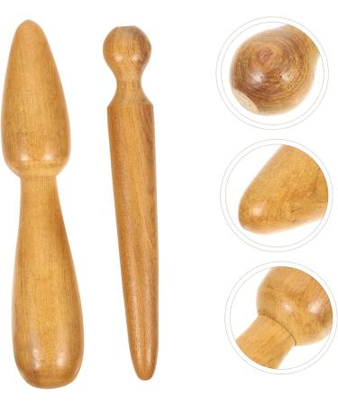 CLISPEED 2 Wooden Acupressure Sticks for Foot Massage - Light Brown - 11x2.5cm - International Shipping Available - Buy Online on GoSupps.com