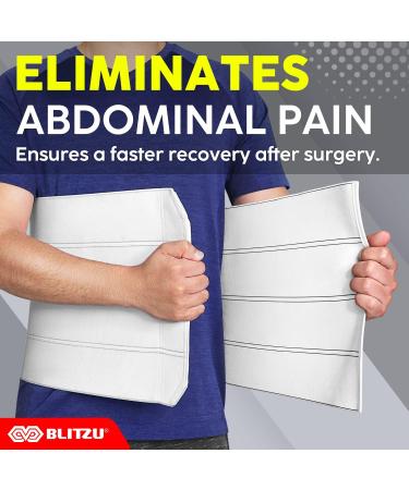 BLITZU Postpartum Belly Band & Abdominal Binder - S-M (Waist 30-42) | Compression Wrap for Post-Surgery Recovery, Hernia, C-Section | Core Support and Muscle Tone Improvement - Buy Online on GoSupps.com