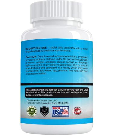 Amate Life Vegan Zinc 50mg Supplement - Immune and Metabolism Support - Heart and Eye Health - 100 Tablets - Buy Online on GoSupps.com