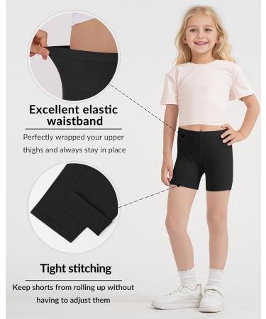 Witwot Girls Cotton Cycling Shorts - 3 Pairs Black Kids Leggings (10-12 Years) | Comfortable & Stylish Weekend Wear - Buy Online on GoSupps.com