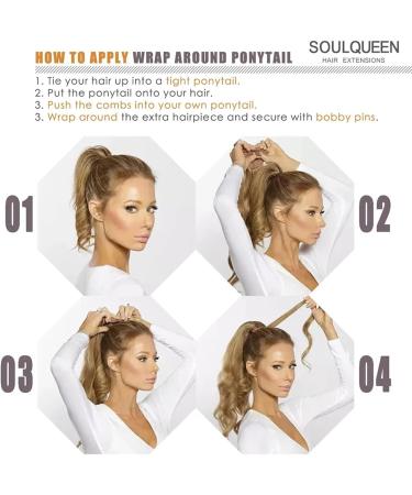 Ponytail Extension Remy Human Hair Ponytail Extensions Human Ponytail Hair Extensions Wrap Around Hair Magic Paste Invisible Soft Straight Ponytail Ponytail Hair Extension(Bruin 14inches 65g) 14inches 65g Bruin - Buy Online on GoSupps.com