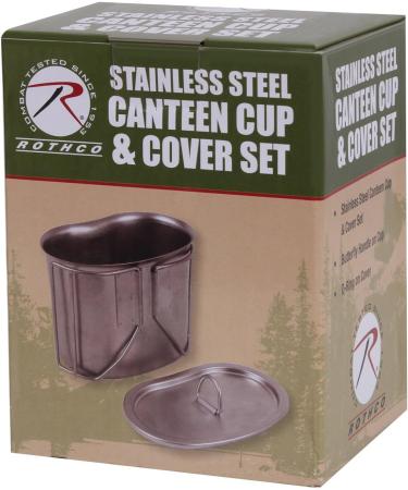 Rothco Stainless Steel Canteen Cup and Cover Set - Durable Camping Gear - Buy Online on GoSupps.com