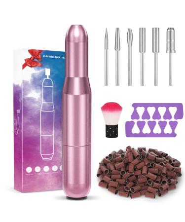 Electric Nail Drill, Portable Electric Nail File, Professional Acrylic Nail Drill Nail Drill Machine for Manicure, Pedicure pink
