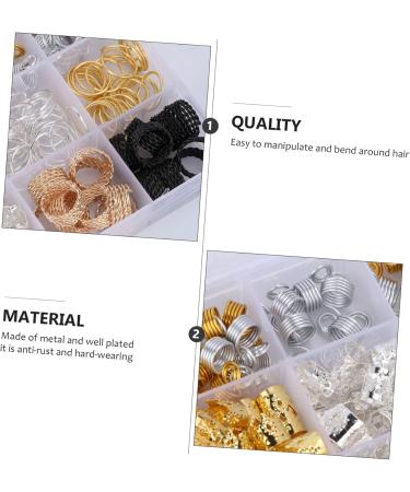 FRCOLOR Decorative Beads Dreadlocks Hair Beads Hair Cuffs Tubes Dreadlocks Ring Hip Hop Hair Decorations Dread Locks Ring Dreadlocks Braiding Beads Accessories Headband Big Hole Wig - Buy Online on GoSupps.com