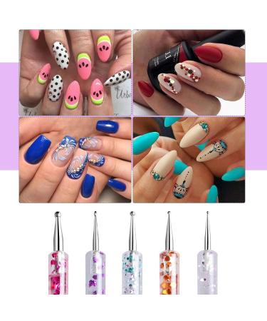 Shop Ebanku 33pcs Acrylic Nail Art Brush Set - Double Ended UV Gel Nail Pens for Women & Girls | Perfect Nail Art Tools & Tips - Buy Online on GoSupps.com