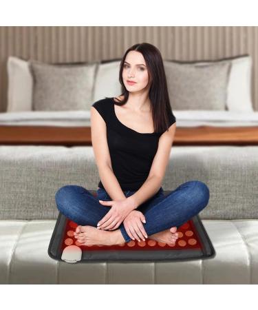 Infrared Back Heating Pillow | 220V with Auto Switch-Off | Adjustable Temperature (10-70 ) | Natural Jade & Turmaline Stones | 23.5 x 16 in - Buy Online on GoSupps.com