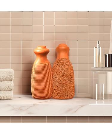 QUBA LINEN Pumice Stone - 2-Sided Terra Cotta Foot Scrubber for Professional Exfoliation | Callus Remover for Feet Hands & Body Care - International Shipping Available - Buy Online on GoSupps.com