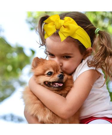 Midodo 12-Piece Baby Headband Set | Soft Elastic Turban Knots for Newborn Girls | Stretchy Nylon Hair Bands - Buy Online on GoSupps.com