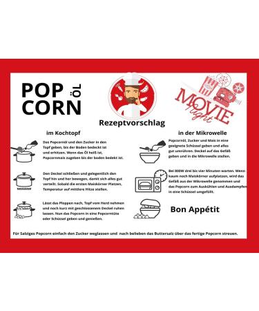 Hopser Food Fun d'huile pour pop-corn 500ml au go t fin de beurre naturel et bec verseur pratique - Buy Online on GoSupps.com