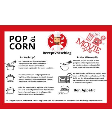 Hopser Food Fun Party Set - 500g Popcorn 250ml Buttered Oil 150g Vanilla & 150g Caramel Sugar - Perfect for Movie Nights & Celebrations - International Shipping Available! - Buy Online on GoSupps.com