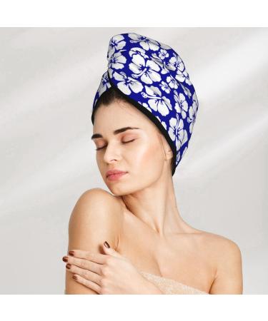 Hawaiian Hibiscus Microfiber Hair Towel Wrap for Women | Quick Dry Hair Turban for Curly Thick Hair | One Size - Buy Online on GoSupps.com