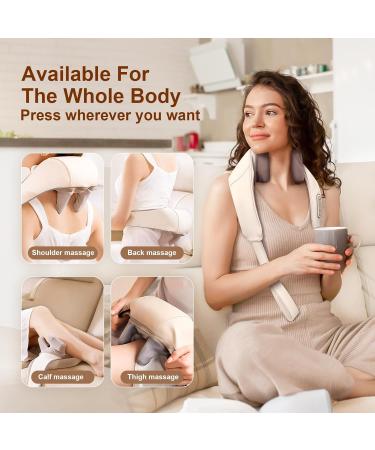 Neck Massage Device with Warmth - MdiBzca Shiatsu Back Massager for Shoulders & Back | Portable Massage Belts & Hand Simulation - Buy Online on GoSupps.com