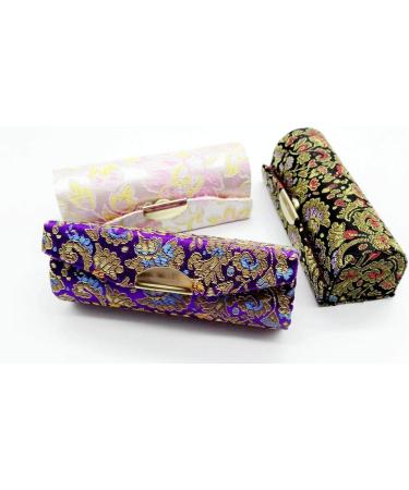 Comicfs 12pcs Lipstick Case Set Stylish Mirror & Satin Silky Fabric in Assorted Colors | Perfect Jewelry Box for Makeup Lovers - Buy Online on GoSupps.com