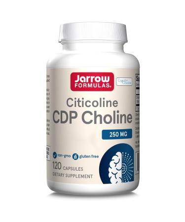 Jarrow Formulas, Citicolin (CDP Choline), 250mg, High Dosed, 120 Capsules, Lab Tested, Gluten Free, Soy Free, Non-GMO