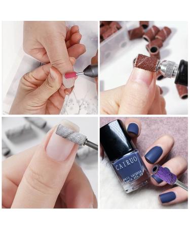 Bestgle Sanding Sleeves Nail Cutter 60 Pieces Coarse Fine Grain Sanding Belts Nail Cutter Attachments Sanding Caps Nail Cutter with Box for Manicure 80# 120# 180# 240# Grain - Buy Online on GoSupps.com