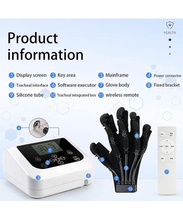 Finger Orthotics Rehabilitation Robot Gloves Electric Hand Training Device with Remote Control Soft Resting Hand Splint for Flexion Contracture for Stroke Hemiplegia Patients Left Large - Buy Online on GoSupps.com