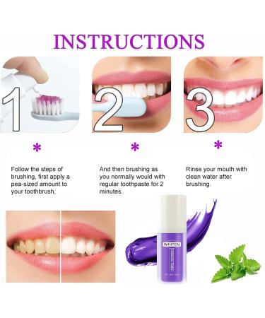 Violet Toothpaste - Purple Whitening Toothpaste for White Teeth & Stain Removal - Buy Online on GoSupps.com