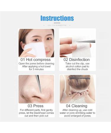 Usiveinborn Blackhead Remover Usiveinborn Tweezers Stainless Steel Facial Blackhead Remover Tweezers Precision Pimple Popper Tool Blackhead Tweezers (3pcs) - Buy Online on GoSupps.com