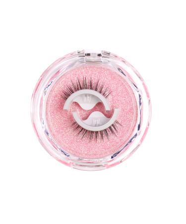 Reusable Self-Adhesive Eyelashes Natural Fluffy Curling Long Eyelashes Cat Eye Lashes 3D Fake Eyelashes Natural Look Waterproof Soft Thick Volume Faux Lashes No Magnet No Glue Needed Lash