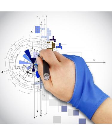 Senhai Digital Artist Gloves for Graphics Tablets 3 Pieces Size 2 Drawing & Painting Finger Gloves in Sapphire Blue Pink & Black - Buy Online on GoSupps.com