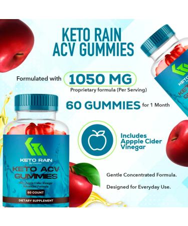 (5 Pack) Keto Rain Gummies - Keto Rain Advanced ACV Gummys Keto Rain ACV Gummy 1050MG - All Natural Keto Rain Apple Cider Vinegar KetoRain ACV Gummys 300 Gummies for 5 Months - Buy Online on GoSupps.com