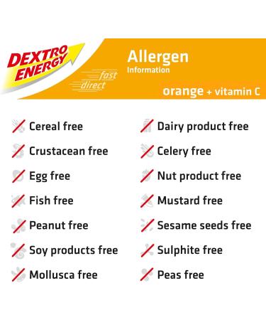 Dextro Energy Orange Glucose Tablets with Vitamin C 47 g - 24 Pack for Quick Energy Boost - 24 Count - Buy Online on GoSupps.com