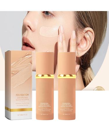 Enjoyaitlife Foundation 4 in 1 - Light Spectrum Light Spectrum Makeup- 4 in 1 Foundation Liquid 4-in-1 Versatile Foundation (1pcs Large) 1pcs 15 g (Pack of 2) - Buy Online on GoSupps.com