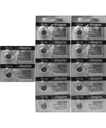 12 Energizer 392/384 Silver Oxide 0% Mercury Batteries