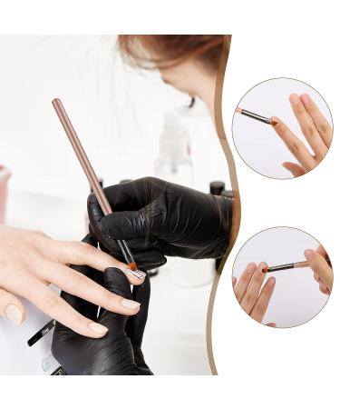 2 Pcs Nail Clean up Brushes - Round & Angled Head Pen Painting Tools for Nail Art Design - Buy Online on GoSupps.com