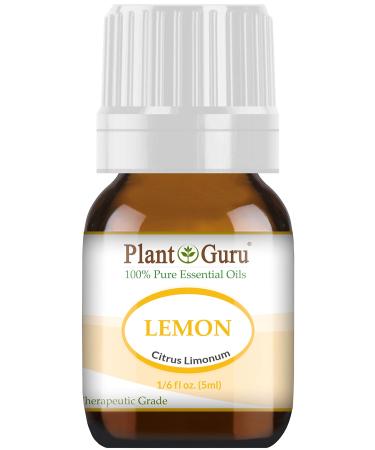 Lemon Essential Oil 5 ml 100% Pure Undiluted Therapeutic Grade Cold Pressed from Fresh Lemon Peel Great for Aromatherapy Diffuser Relaxation and Calming Natural Cleaner.