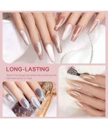 Vishine Cat Eye Holographic Glitter Gel Nail Polish Set Soak Off UV LED Light Starry Sky Effect Magic Gel Nail Polish Kit Manicure Nail Art Kit 6 Colors with Free Magnet 8ml 6 Color Set - 8ml - Buy Online on GoSupps.com