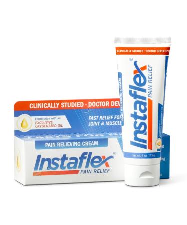 Instaflex Pain Relief Cream Delivers Clinically Studied Pain Relief from Arthritis, Back Pain, Strains and Joint and Muscle Pain (4 oz) 4 Ounce (Pack of 1)