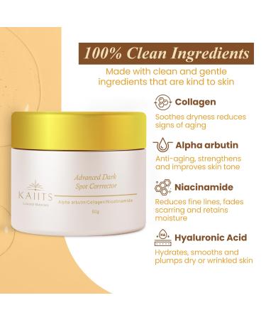 Advanced Dark Spot Corrector - Even Skin Tone for Face Neck & Intimate Areas | Alpha Arbutin Nicotinamide & Collagen - 1.7 Oz - Buy Online on GoSupps.com