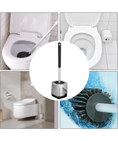 Shakven Toilet Bowl Brush Set Silver Plating Toilet Cleaning Brush | - Shower Scrubber Multifunctional Toilet Bowl Scrub Brush for Bathroom Household use - Buy Online on GoSupps.com