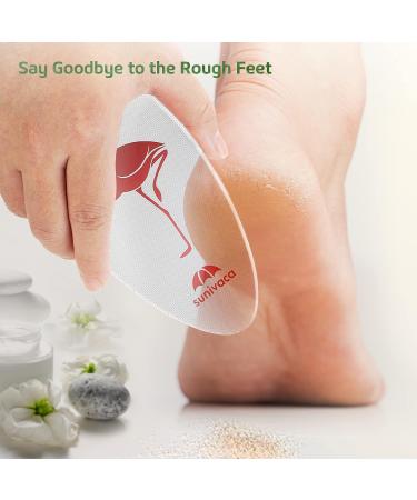 Sunivaca Glass Foot File Callus Remover - Professional Pedicure Tools for Women | Feet Scrubber Dead Skin Remover & Cracked Heel Scraper - Heavy Duty Flamingo Gift - Buy Online on GoSupps.com