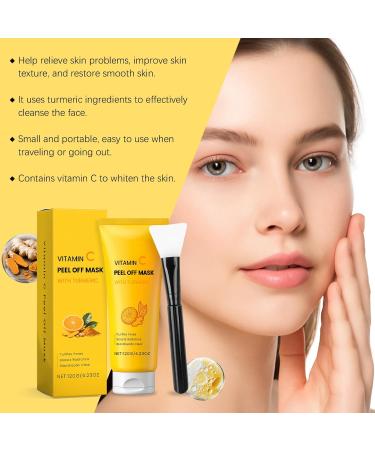 Rubu22a Turmeric night mask peeloff face mask organic collagen deep mask turmeric night pack vitamin C gentle cleansing moisturizing caring 120 g 04 g 300er Pack - Buy Online on GoSupps.com
