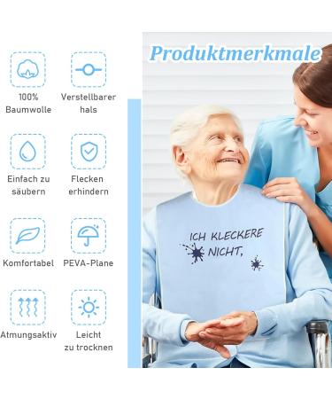 Shop Wertcop Reusable Adult Bibs - Waterproof Easy to Clean Funny Designs for Men & Women | Perfect Clothing Protection for Seniors - Buy Online on GoSupps.com