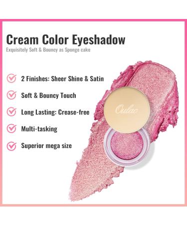 Oulac Pink Glitter Eyeshadow - Highly Pigmented, Waterproof & Long Lasting for Women - Multi-use Shimmer Highlighter Makeup - 0.42 oz - Buy Online on GoSupps.com