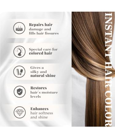 Vegan Semi Permanent Hair Color Mask - Golden Blonde Ammonia-Free Hair Dye & Conditioning Treatment Long Lasting Gray Coverage 300ml - Buy Online on GoSupps.com