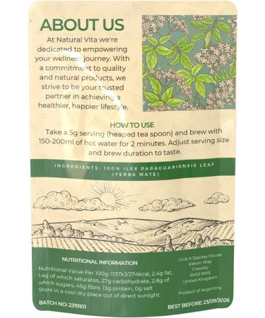 Premium Natural Vita Yerba Mate Starter Kit 500g - Includes Authentic Mate Gourd & Bombilla for Traditional Mate Tea Experience - Complete Yerba Mate Tea Set & Tea Cup - Buy Online on GoSupps.com