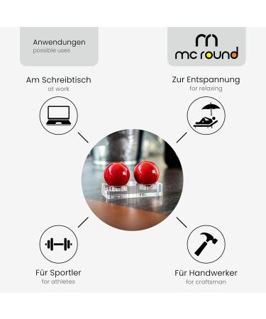 Elegant Roundys Red 38mm - Qi Gong Hand Flatterers & Therapy Balls for Relaxing Hands | International Shipping - Buy Online on GoSupps.com