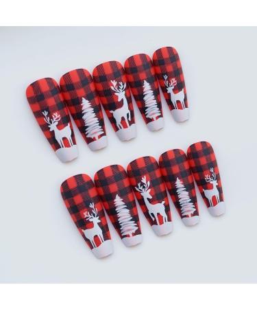 Press on Nails - Long Press on Nails with Spider Web Pattern - Halloween False Nails Various Sizes for Ball Wedding Home Scottish Deer - Buy Online on GoSupps.com