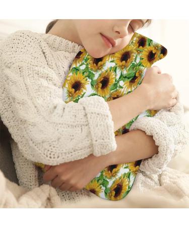 Sunflower Heat Bottle with Fluffy Cover - 2L Hot Water Bottle for Cozy Nights & Pain Relief for Back Neck & Shoulders - Buy Online on GoSupps.com