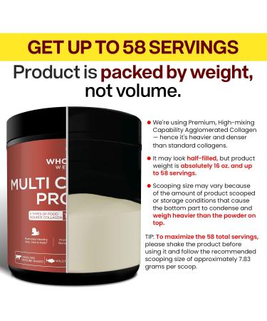 Hydrolyzed Multi Collagen Protein Powder - 16 oz | Boost Health & Vitality - Buy Online on GoSupps.com