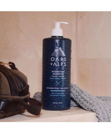 Oars + Alps Men's Sulfate-Free Shampoo | Kelp & Algae Infused | Fresh Ocean Splash | 32 Fl Oz - Shop Internationally - Buy Online on GoSupps.com
