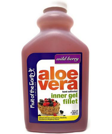Fruit of The Earth Aloe Vera Juice Bundle - 32oz Original & Wild Berry + Recipe Card - Buy Online on GoSupps.com