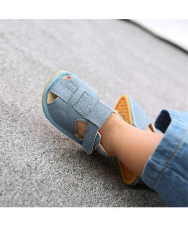 RVROVIC Baby Sandals - Soft Sole Summer Infant Crib Shoes 6-12 Months (Denim Blue) - Buy Online on GoSupps.com