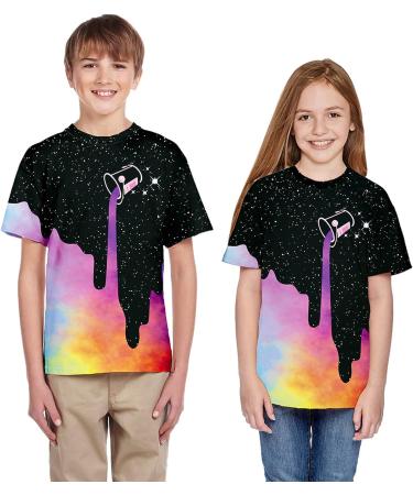 Kids 3D Print Casual Summer Blouse T-Shirt - Black, Size 9-10 Years - Buy Online on GoSupps.com