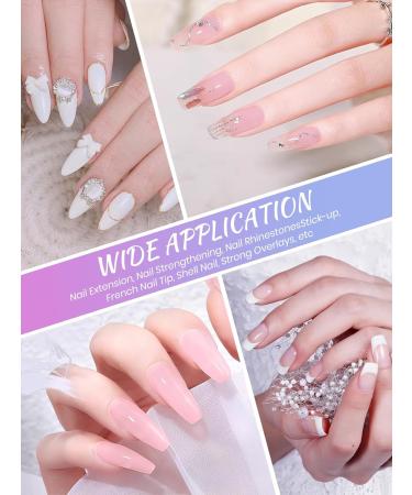 EBANKU Builder Gel for Nails Kit - 3 Colors 1oz Clear Pink White Hard Gel Builder for Nails Professional Builder Gel Extension Set for Beginners Nail Art - Buy Online on GoSupps.com