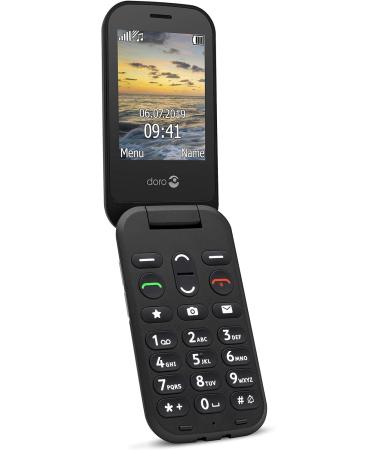 Doro 6040 Unlocked Dual SIM Clamshell Big Button Phone for Seniors | 2.8 Screen, GPS, Cradle Included (Black) UK & Irish Version - Buy Online on GoSupps.com